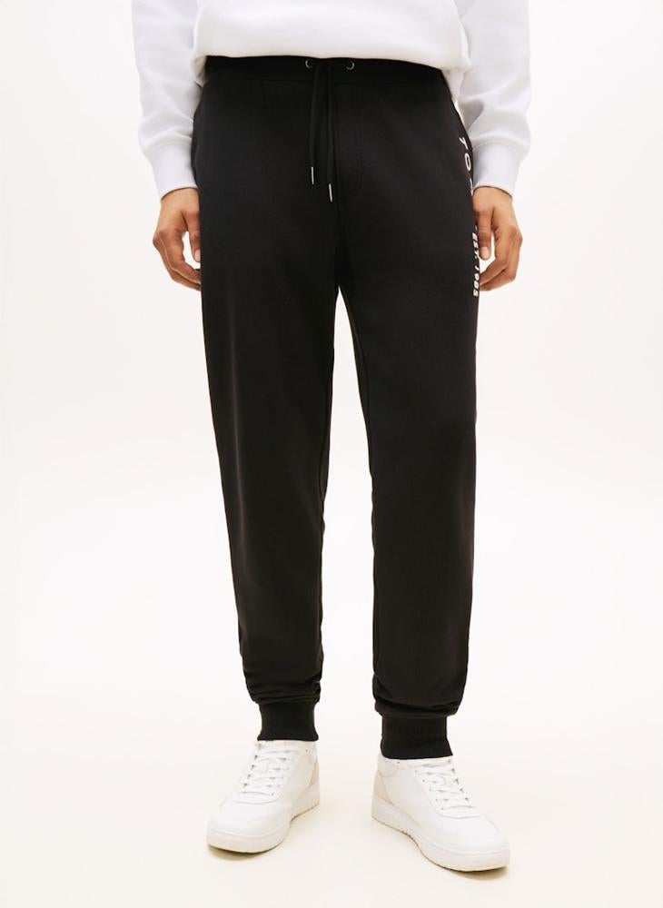 TOMMY HILFIGER Logo Terry Cuffed Leg Joggers - Image 1
